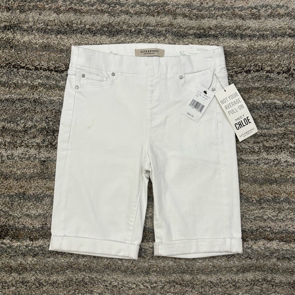 Liverpool Denim Bermuda Shorts Sz 0/25 | Liverpool Chloe Pull-On Bermuda Shorts* - Picture 1 of 16